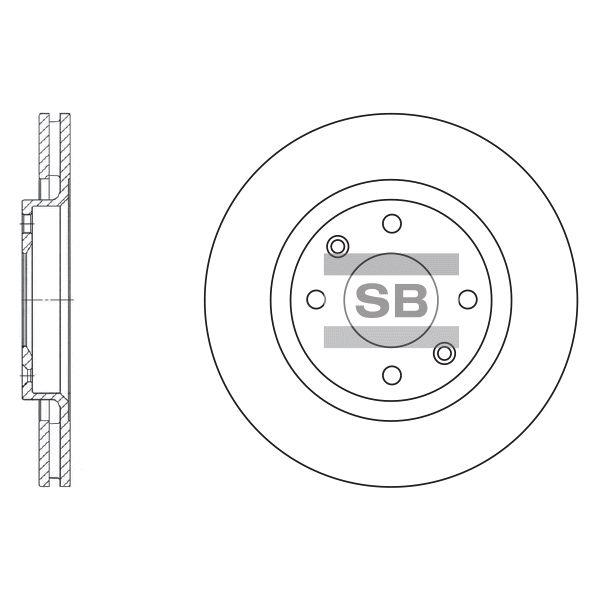 Sangsin SD5001 Front brake disc ventilated SD5001