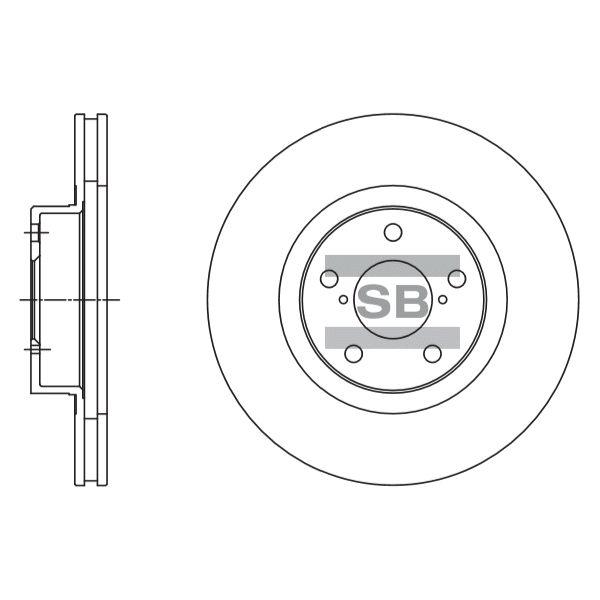 Sangsin SD4702 Front brake disc ventilated SD4702