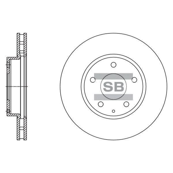 Sangsin SD4421 Front brake disc ventilated SD4421