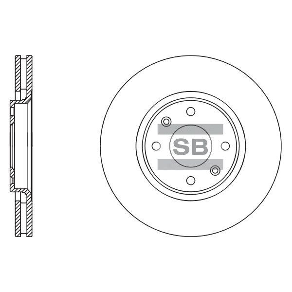 Sangsin SD5003 Front brake disc ventilated SD5003
