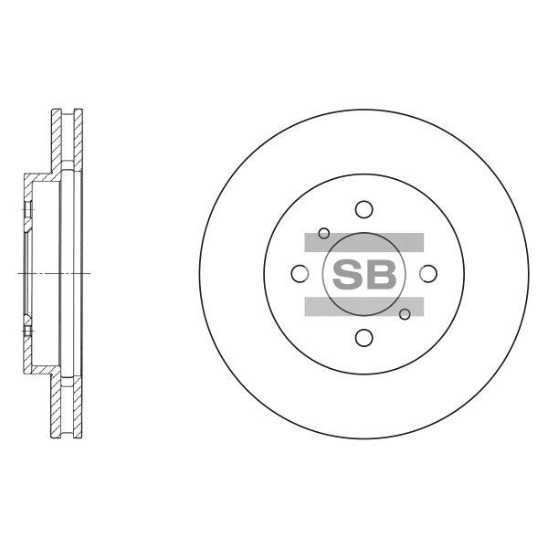 Sangsin SD4309 Front brake disc ventilated SD4309