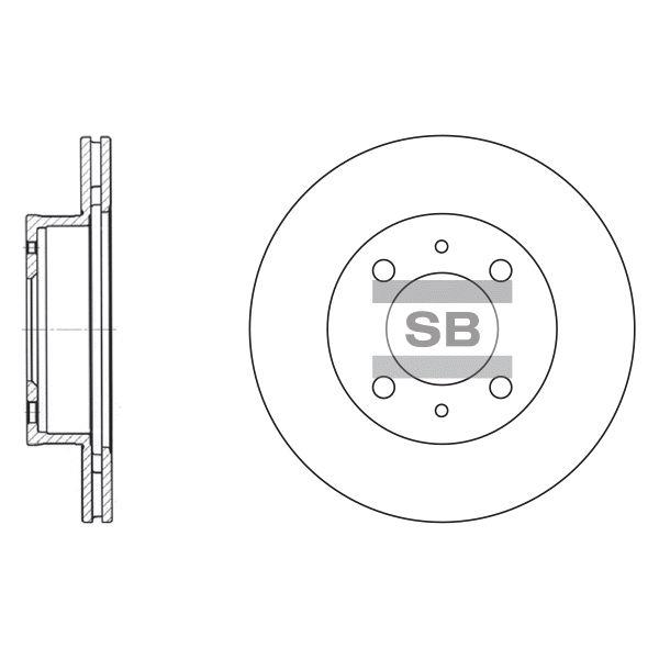 Sangsin SD1010 Front brake disc ventilated SD1010