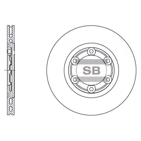Sangsin SD2021 Front brake disc ventilated SD2021