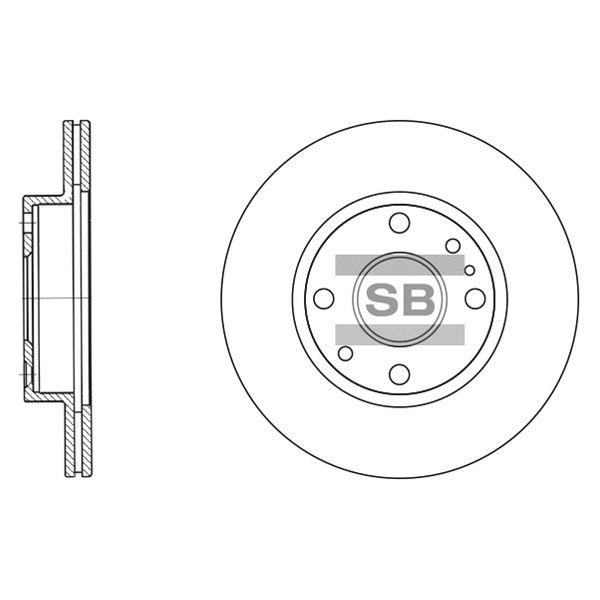 Sangsin SD2023 Front brake disc ventilated SD2023
