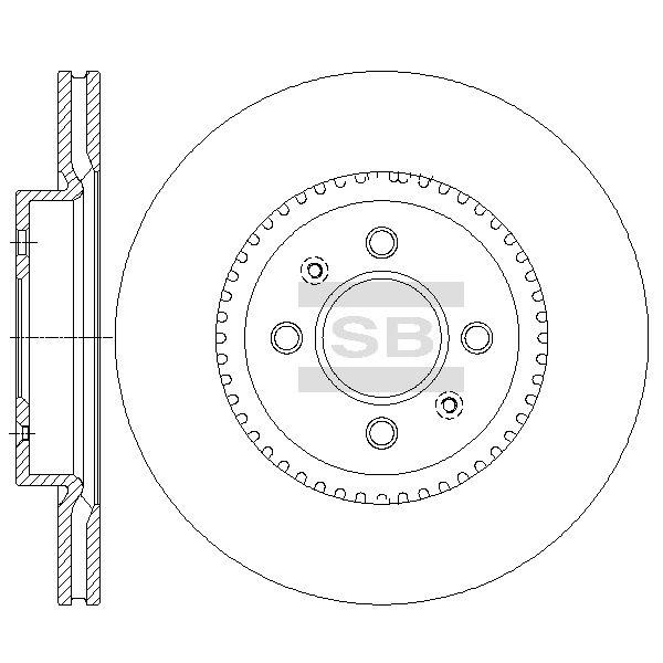 Sangsin SD2043 Front brake disc ventilated SD2043