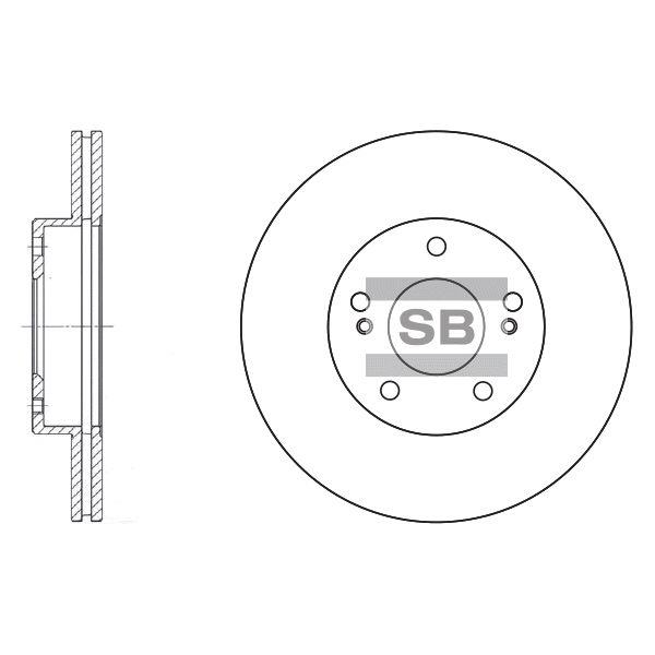 Sangsin SD3016 Front brake disc ventilated SD3016
