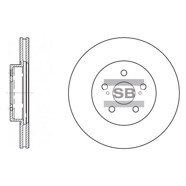 Sangsin SD4001 Front brake disc ventilated SD4001