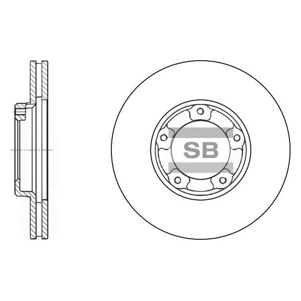 Sangsin SD4002 Front brake disc ventilated SD4002