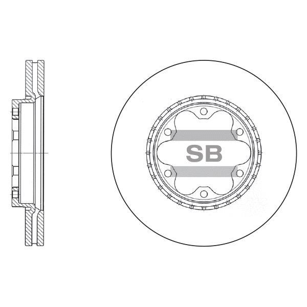 Sangsin SD4005 Front brake disc ventilated SD4005