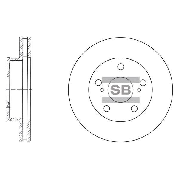 Sangsin SD4007 Front brake disc ventilated SD4007