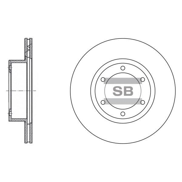 Sangsin SD4020 Front brake disc ventilated SD4020