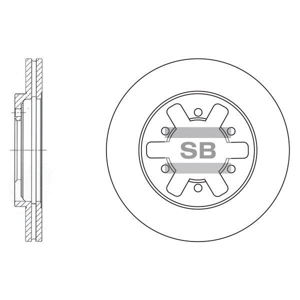 Sangsin SD4201 Front brake disc ventilated SD4201