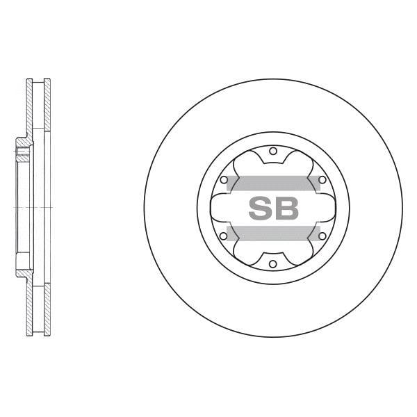 Sangsin SD4214 Front brake disc ventilated SD4214