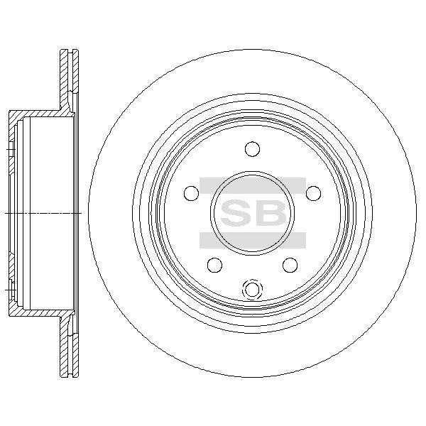 Sangsin SD4241 Rear ventilated brake disc SD4241