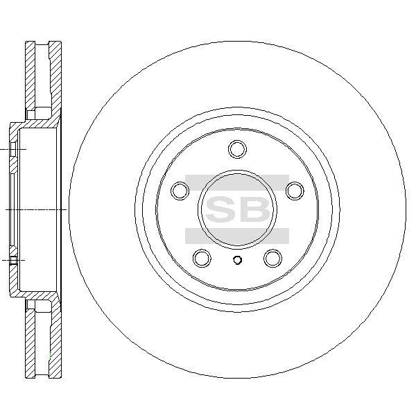 Brake discs Infiniti EX: SD4247 Sangsin Front vented brake disc