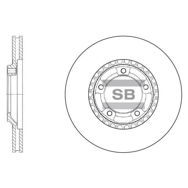 Sangsin SD4301 Front brake disc ventilated SD4301