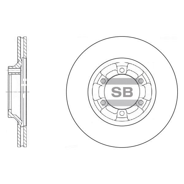 Sangsin SD4313 Front brake disc ventilated SD4313
