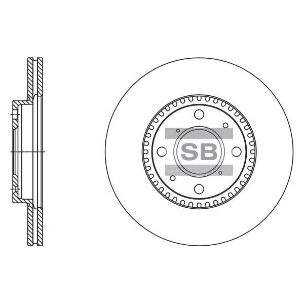 Sangsin SD4803 Front brake disc ventilated SD4803
