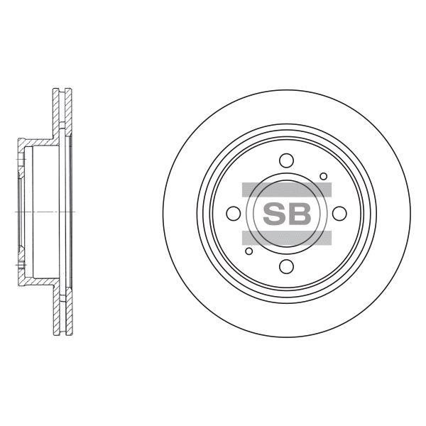 Sangsin SD1009 Front brake disc ventilated SD1009