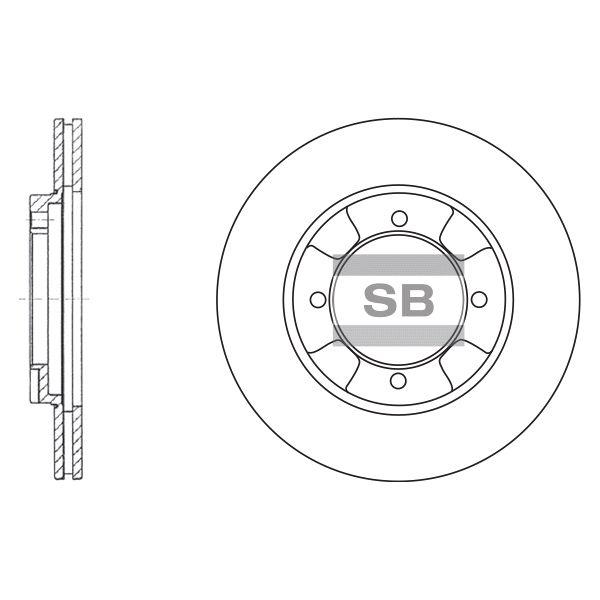 Sangsin SD4314 Front brake disc ventilated SD4314