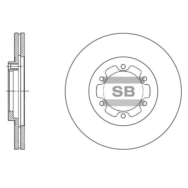 Sangsin SD4501 Front brake disc ventilated SD4501