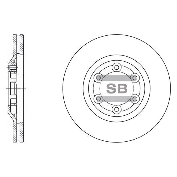 Sangsin SD4502 Front brake disc ventilated SD4502