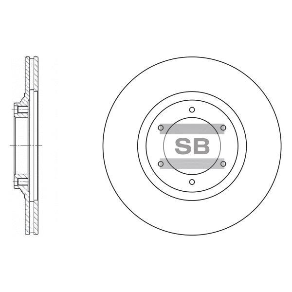 Sangsin SD4503 Front brake disc ventilated SD4503