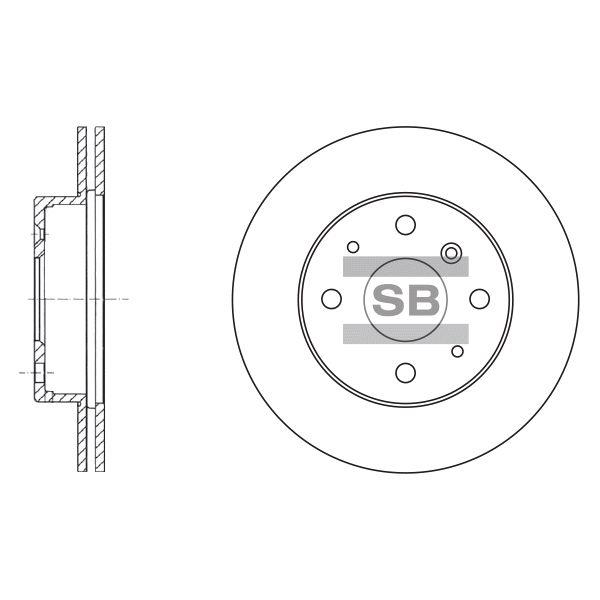 Sangsin SD4601 Front brake disc ventilated SD4601