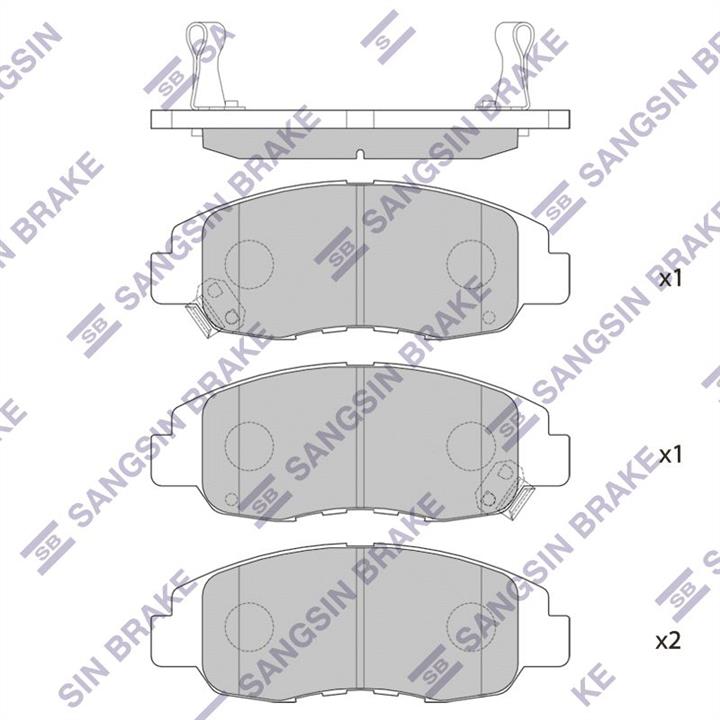 Sangsin SP1231 Front disc brake pads, set SP1231