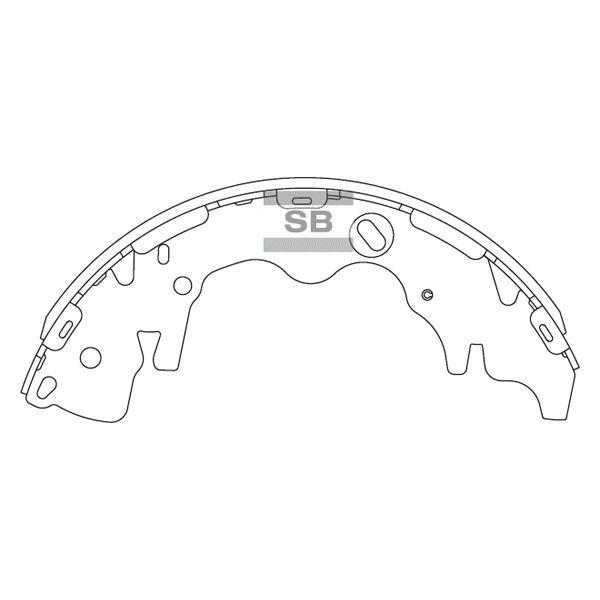 Sangsin SA141 Drum brake shoes rear, set SA141