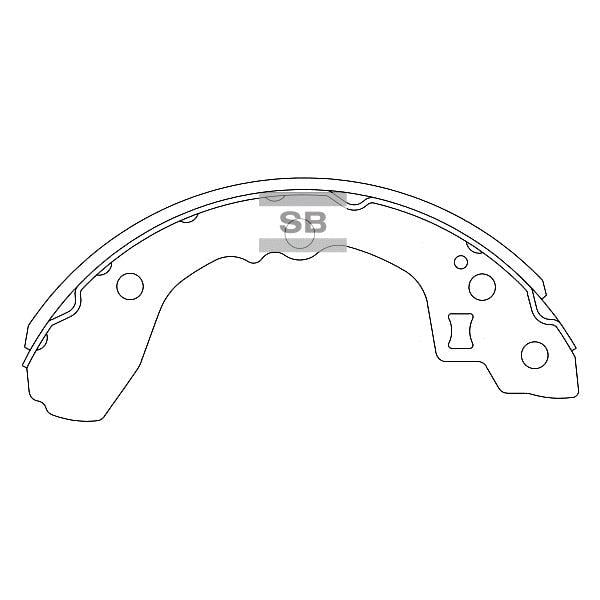 Sangsin SA052 Drum brake shoes rear, set SA052