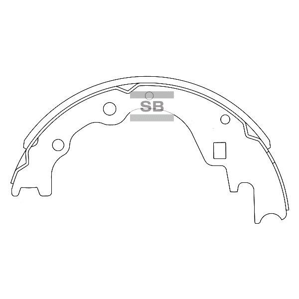 Sangsin SA044 Drum brake shoes rear, set SA044