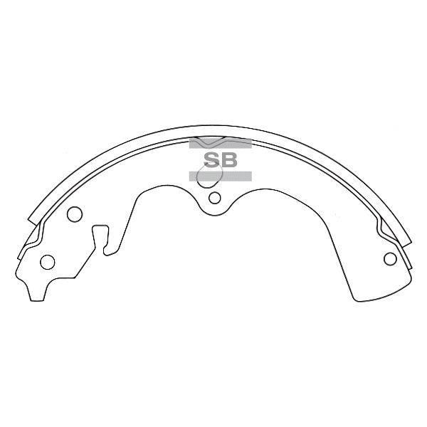 Sangsin SA018 Drum brake shoes rear, set SA018