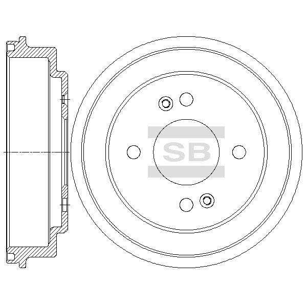 Sangsin SD2048 Rear brake drum SD2048
