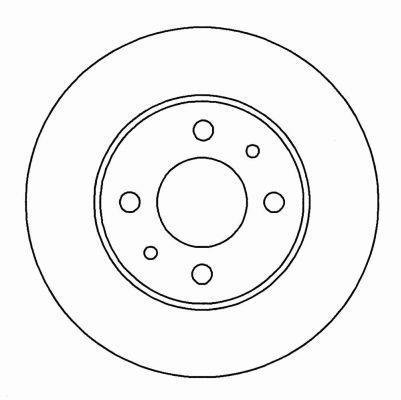 Alanko 305456 Unventilated front brake disc 305456