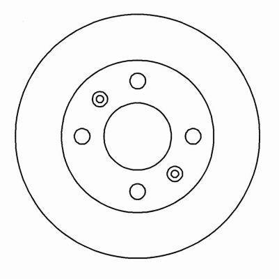 Alanko 305422 Unventilated front brake disc 305422