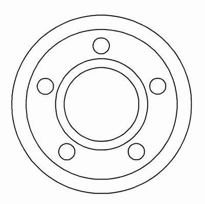 Alanko 305396 Unventilated front brake disc 305396