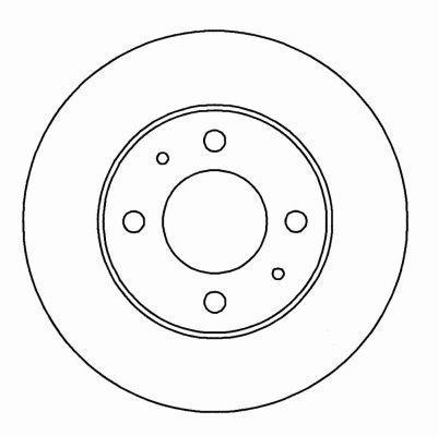 Alanko 305382 Unventilated front brake disc 305382