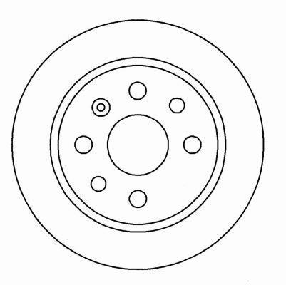 Alanko 305364 Rear brake disc, non-ventilated 305364