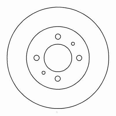 Alanko 305181 Unventilated front brake disc 305181