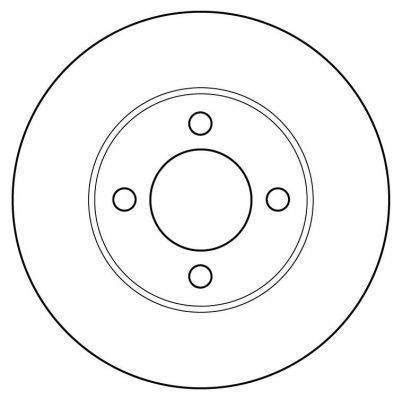 Alanko 305176 Unventilated front brake disc 305176