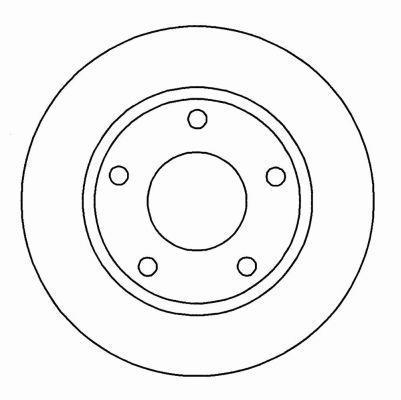 Alanko 305171 Rear brake disc, non-ventilated 305171