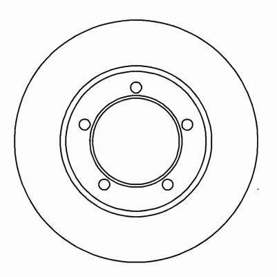 Alanko 305165 Unventilated front brake disc 305165