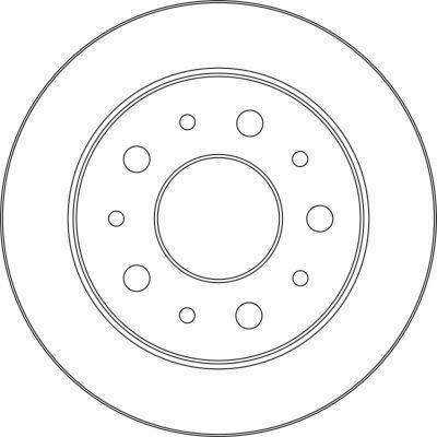 Alanko 305061 Rear brake disc, non-ventilated 305061