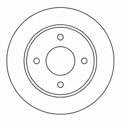 Alanko 304991 Unventilated front brake disc 304991