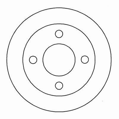 Alanko 304975 Unventilated front brake disc 304975