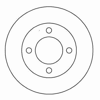 Alanko 304697 Unventilated front brake disc 304697