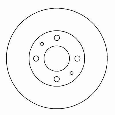 Alanko 304684 Rear brake disc, non-ventilated 304684