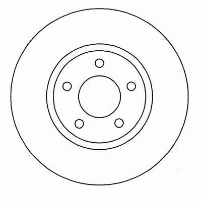 Alanko 304682 Unventilated front brake disc 304682