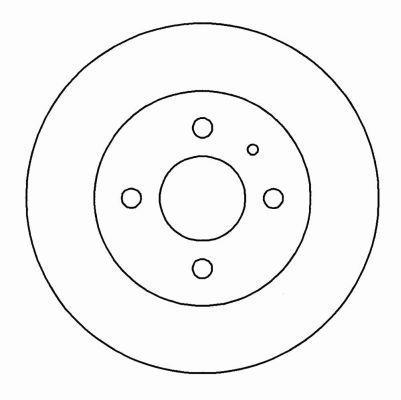Alanko 304680 Unventilated front brake disc 304680